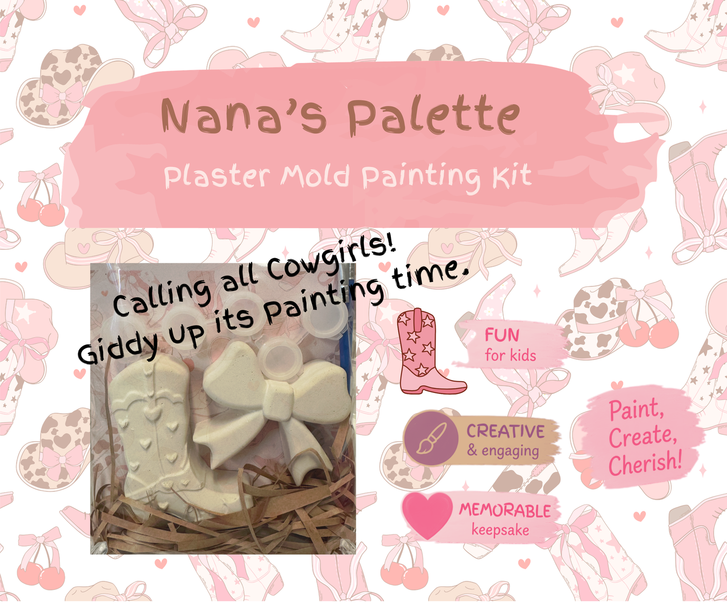 Cowgirl Plaster Paint Kit