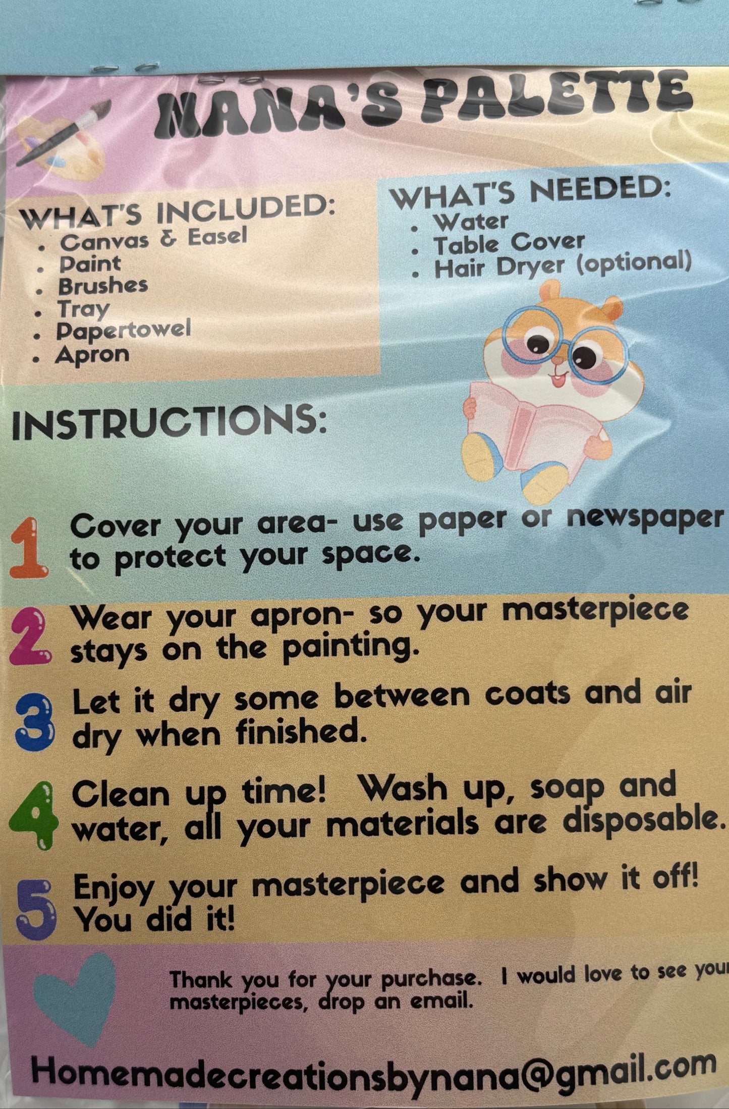Under the Sea Premium Canvas Painting Kit- Crab