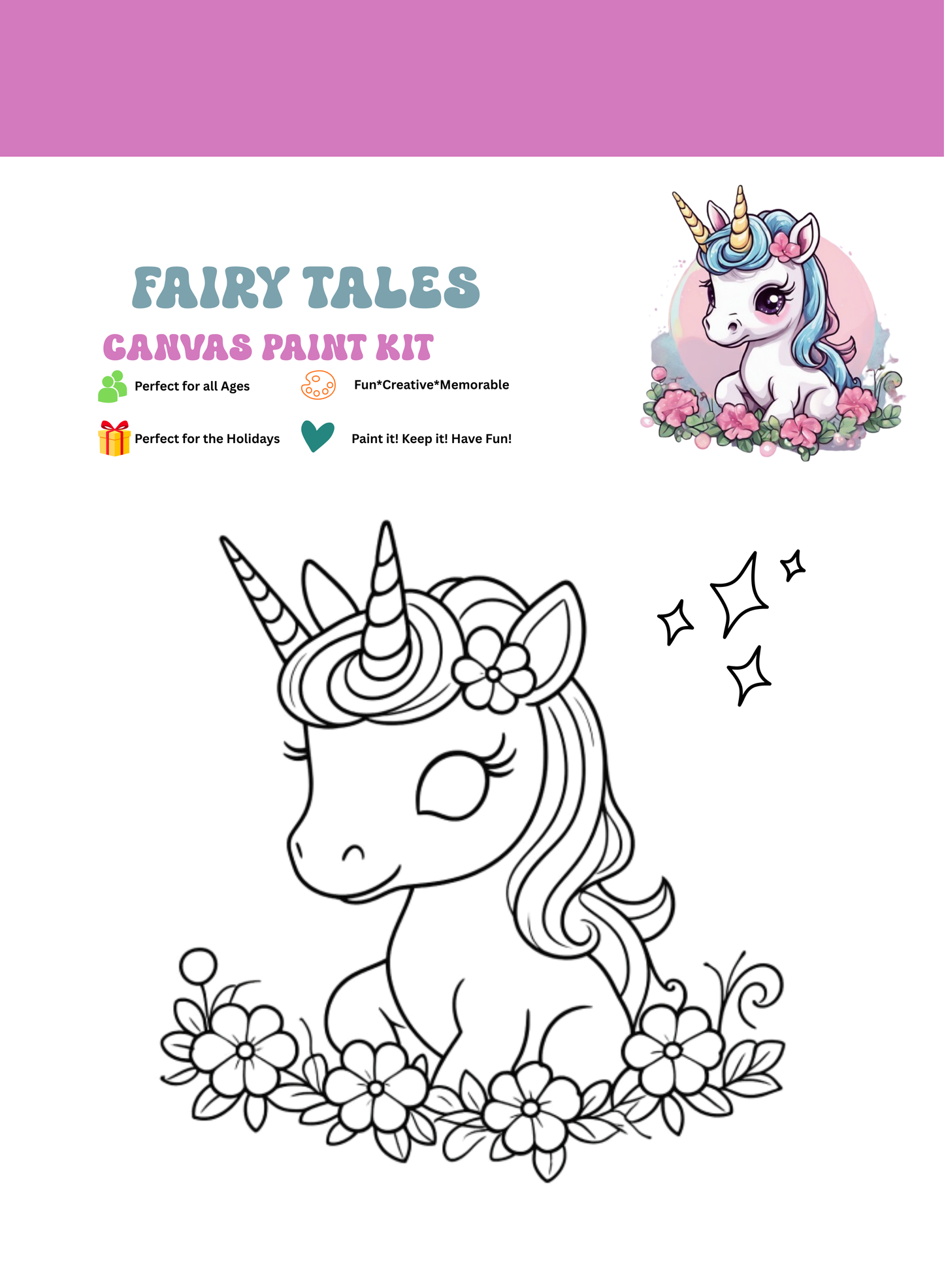 Fairy Tales- Unicorn Flowers